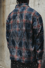 Load image into Gallery viewer, Paper Money -  Rhinestone Flannel -  Blue Red