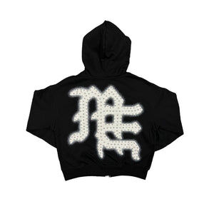 Mixed Emotion - Black ‘End’ Rhinestone hoodie