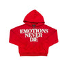 Mixed Emotion - RED ‘End’ Rhinestone hoodie