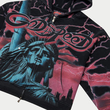 Load image into Gallery viewer, Godspeed - Voltage Zip Up Hoodie - Red