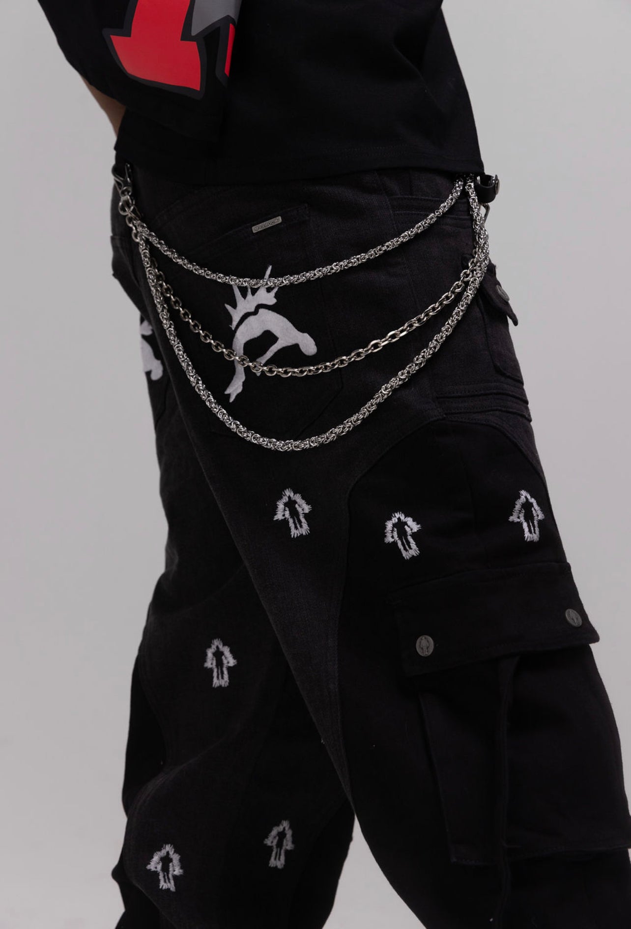 ESSENCE-SNAP CARGOS BLK - Clique Apparel
