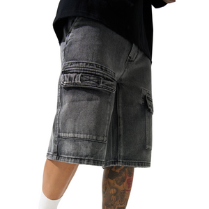 Serenede - CAVE Denim Shorts - Grey - Clique Apparel