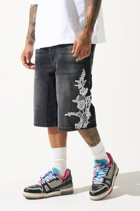 Serenede - GROWTH Denim Shorts - Black - Clique Apparel
