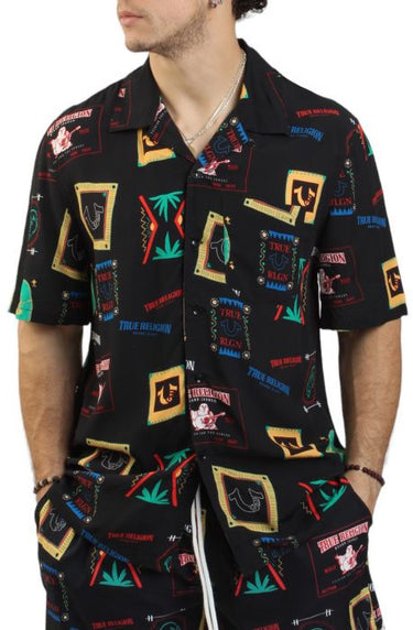 True Religion - SS Camp Collar Resort Shirt - Black - Clique Apparel