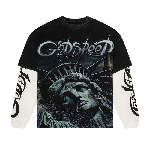 Godspeed - Sunken Liberty 2 Layered T-Shirt - Black