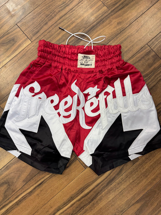 Free-réfills - Red Muay Tai Shorts - Clique Apparel