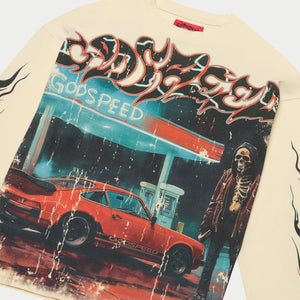 Godspeed-Pit Stop LS T-Shirt (Bone)