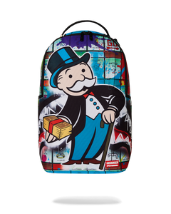 Sprayground - Monopoly Man Sprayed Board DLXR Backpack - Clique Apparel