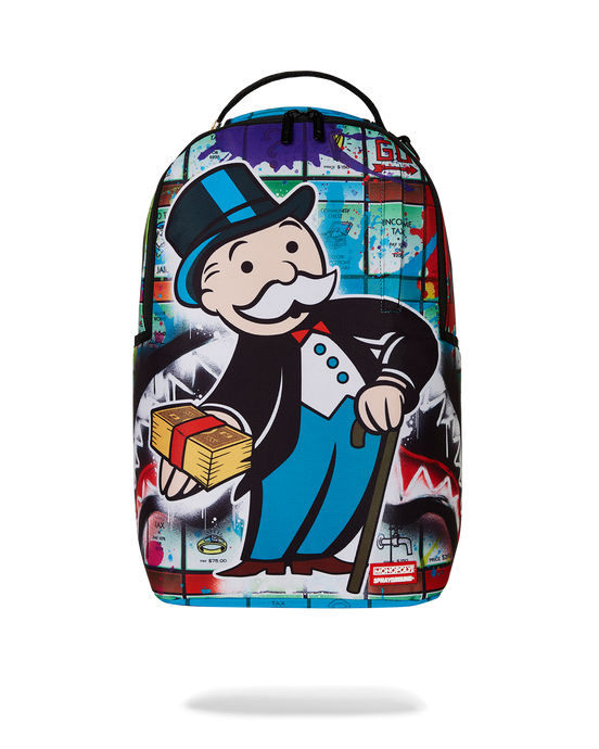 Sprayground - Monopoly Man Sprayed Board DLXR Backpack - Clique Apparel