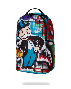Sprayground - Monopoly Man Sprayed Board DLXR Backpack - Clique Apparel