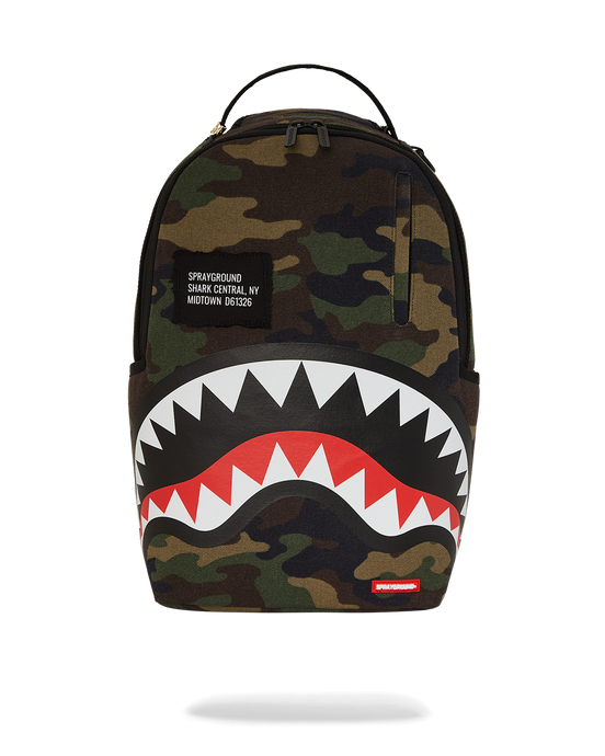 Sprayground - Shark Central Camo Dlxs Backpack - Clique Apparel