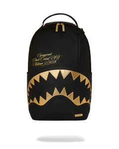 Sprayground - Shark Central Gold Dlxsv Backpack - Clique Apparel
