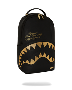 Sprayground - Shark Central Gold Dlxsv Backpack - Clique Apparel