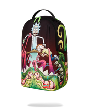 Load image into Gallery viewer, Sprayground - Rick And Morty Alien Mouth Half Sharkmouth Dlxr Backpack - Clique Apparel