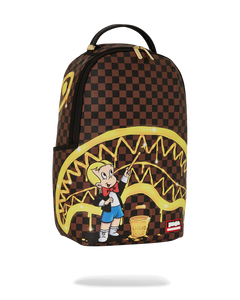 Sprayground - Richie Rich Gold Sharkmouth DlxSv Backpack - Clique Apparel