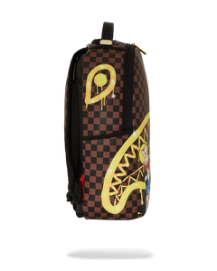 Sprayground - Richie Rich Gold Sharkmouth DlxSv Backpack - Clique Apparel