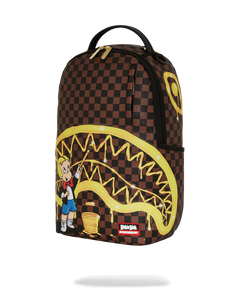 Sprayground - Richie Rich Gold Sharkmouth DlxSv Backpack - Clique Apparel