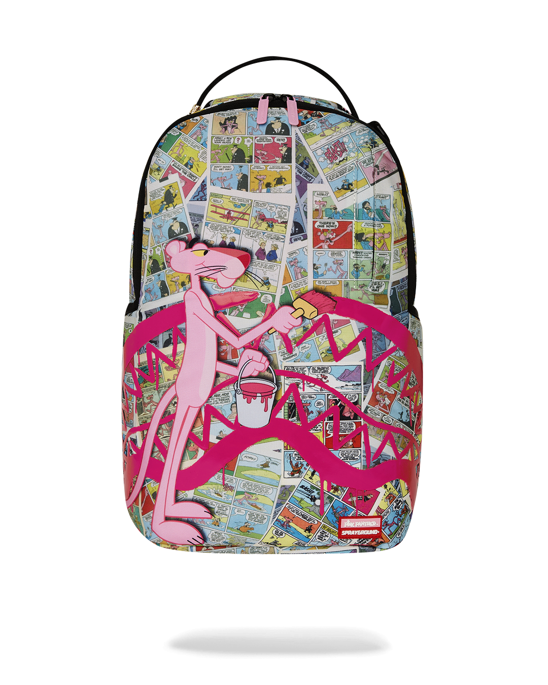 Sprayground - Pink Panther Painting Sharkmouth DLXR Backpack - Clique Apparel