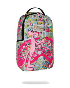 Sprayground - Pink Panther Painting Sharkmouth DLXR Backpack - Clique Apparel
