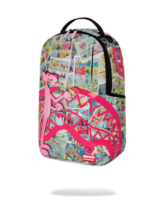 Sprayground - Pink Panther Painting Sharkmouth DLXR Backpack - Clique Apparel