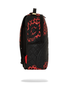 Sprayground - Red Leopard Puffer DLX Backpack - Clique Apparel