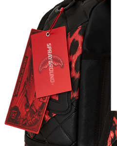 Sprayground - Red Leopard Puffer DLX Backpack - Clique Apparel