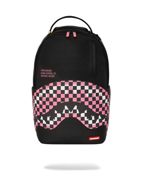 Sprayground - Shark Central Breakup Check Sorbet Grey Backpack - Clique Apparel