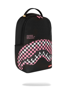 Sprayground - Shark Central Breakup Check Sorbet Grey Backpack - Clique Apparel