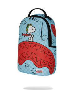 Sprayground - Peanuts Snoopy Pilot Shark DLXSV Backpack - Clique Apparel