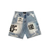 Mixed Emotion-  AI Denim Shorts - Blue - Clique Apparel