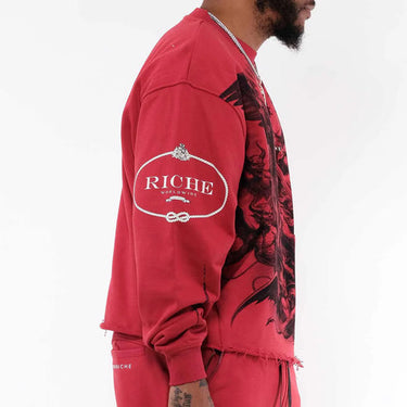 VIERICHE - Mixmatch Arcangel Crewneck - Burgundy - Clique Apparel