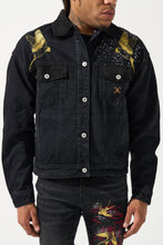 Load image into Gallery viewer, Serenede - Chorus Of Wings Denim Jacket - Black