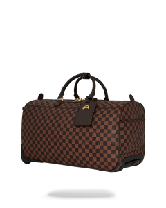 Sprayground - Core Embossed Check Wheely Duffle