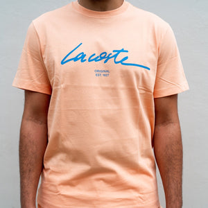 Lacoste - Script T-shirt - Light Orange