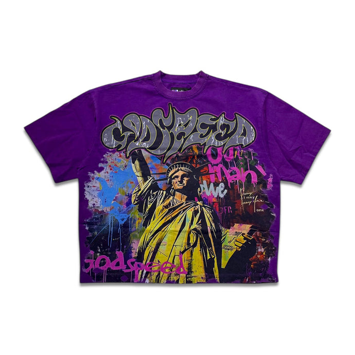 Godspeed - Vandal Tee Grape - Clique Apparel