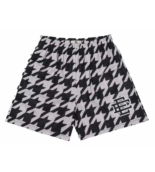 EE Shorts - Black/ Bone Houndsthooth