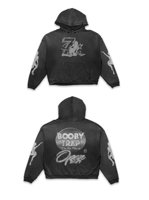 Triple Seven Trap Hoodie - Black