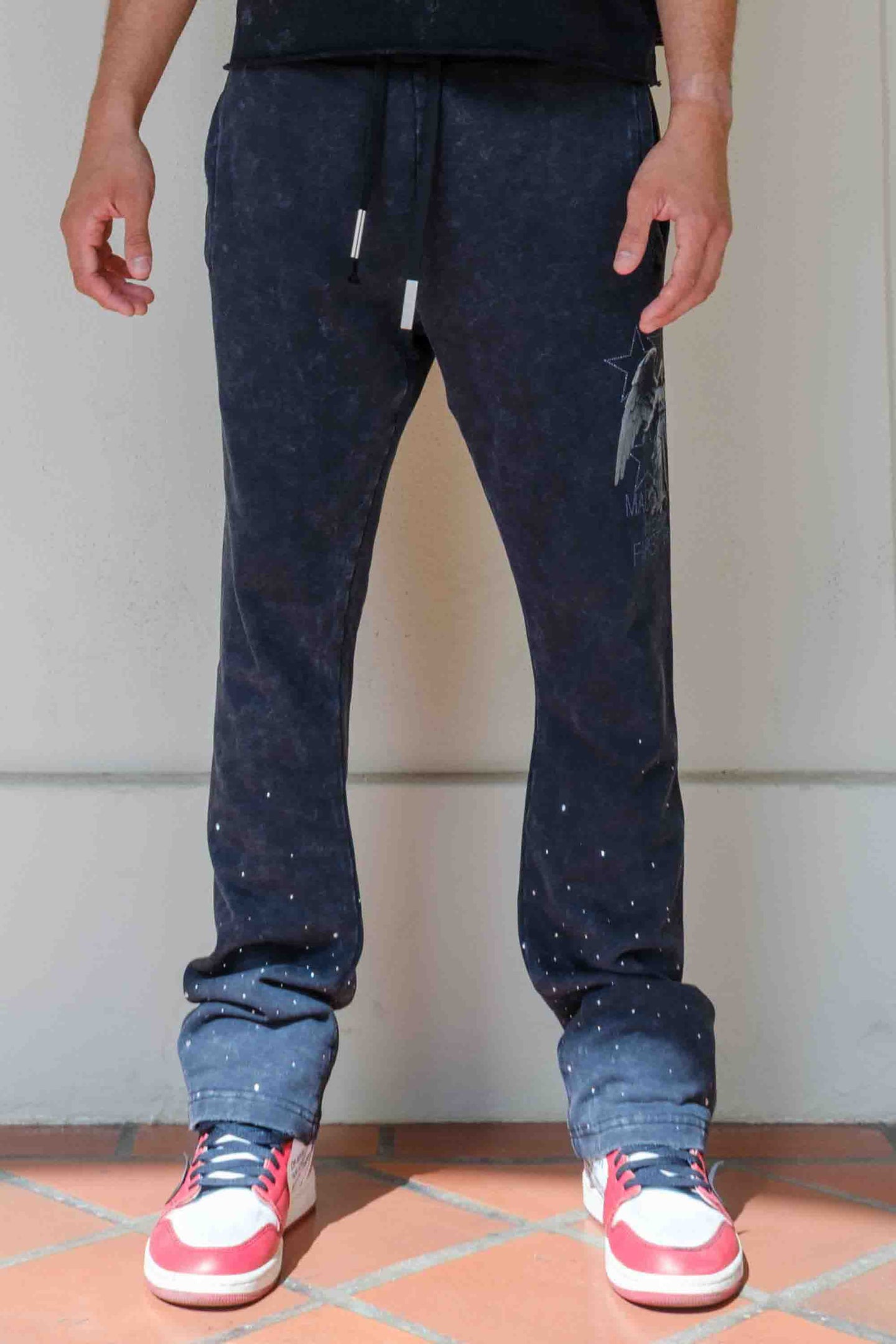 First Row - Made In Heaven Shining Angel Joggers  - Black