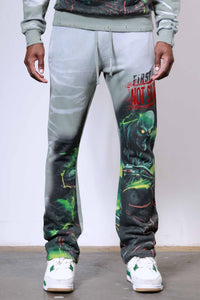First Row-CAUTION NOT SO QUIET GHOST RIDER FLARE" GREY" - Clique Apparel