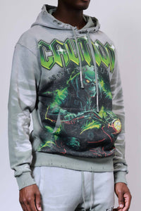 First Row -CAUTION NOT SO QUIET GHOST RIDER HOODIE - Clique Apparel