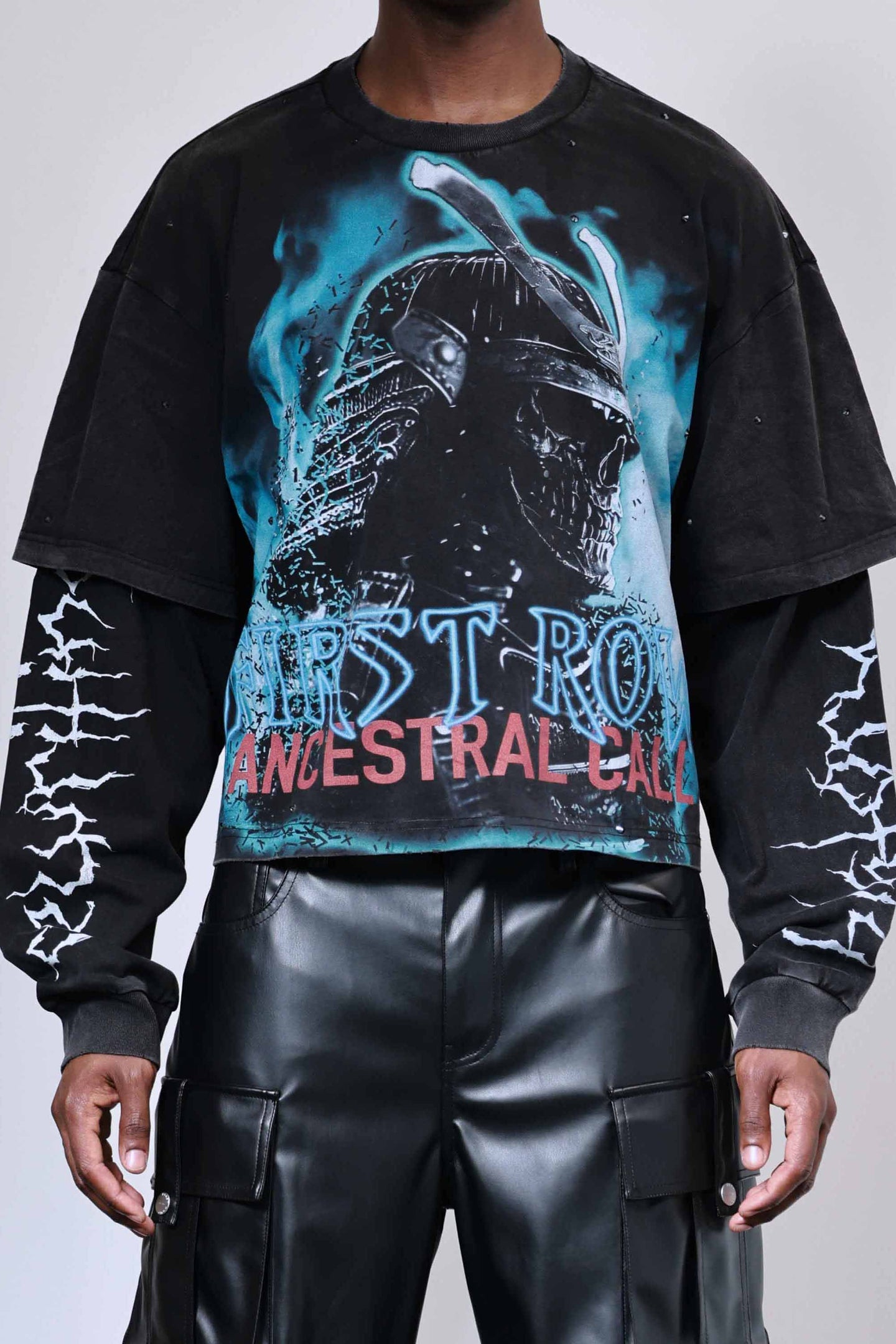 First Row -  ANCESTRAL CALL SILENT SENTINEL WASHED TWOFER TEE - Clique Apparel