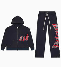 Load image into Gallery viewer, Godspeed - OG Logo Sweatsuit V2 (Navy/Red) 2025