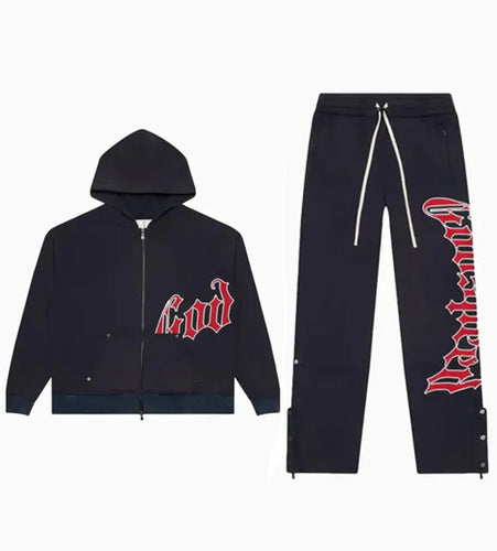 Godspeed - OG Logo Sweatsuit V2 (Navy/Red) 2025