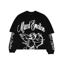 Load image into Gallery viewer, Mixed Emotions - Black “Blur” Thermal Long Sleeve