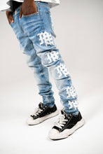 Load image into Gallery viewer, Mixed Emotion - Monogram Denim Blue Wash Blue/White