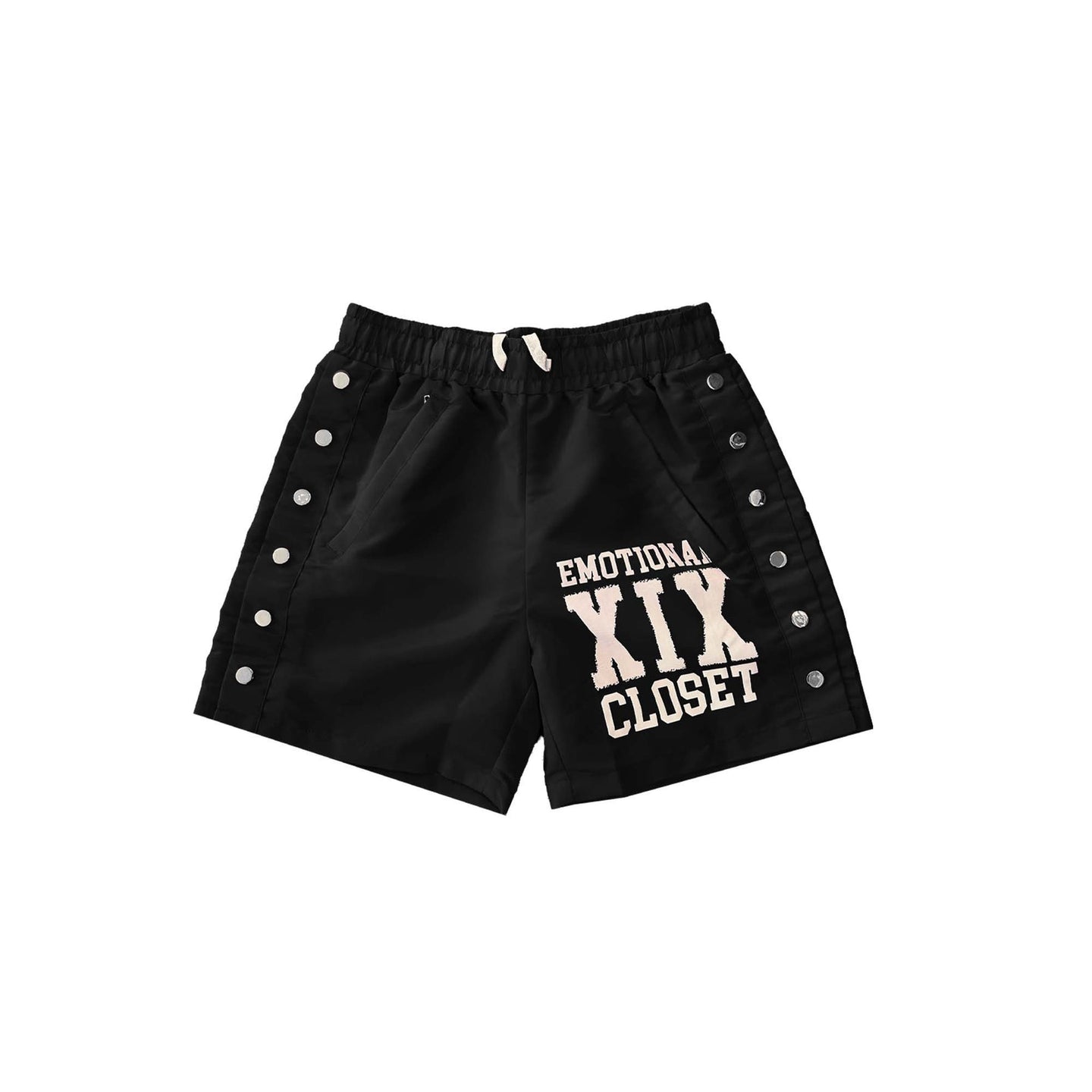 Mixed Emotion-Black Nylon Shorts