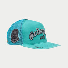 Load image into Gallery viewer, GodSpeed - GS Forever Trucker Hat (Teal Washed) - Clique Apparel