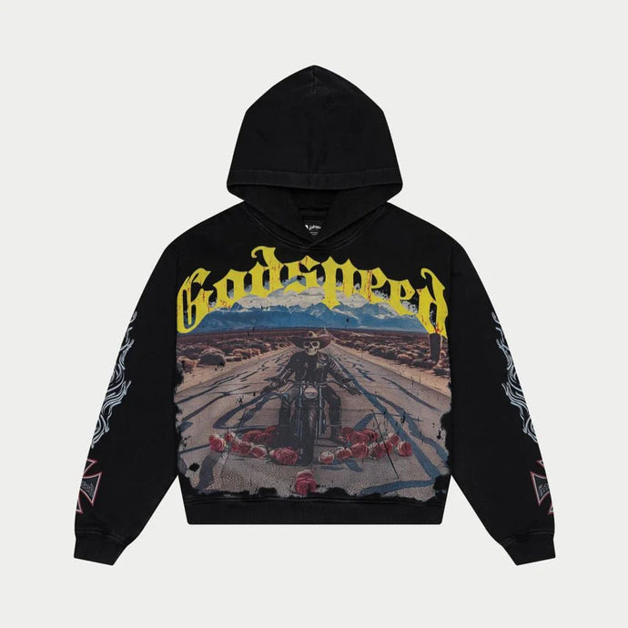 Godspeed - Long Lonely Road Hoodie (Grey Wash)