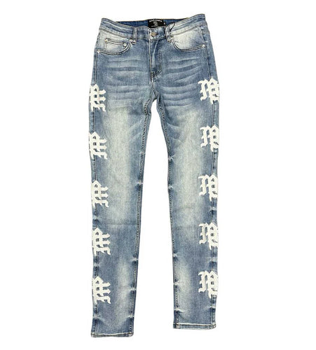 Mixed Emotion - Monogram denim blue wash