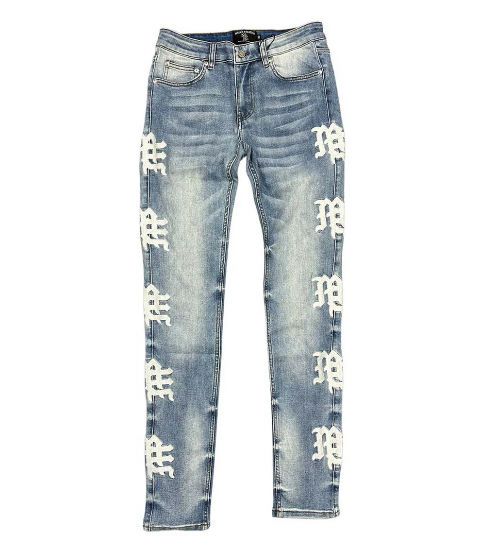 Mixed Emotion - Monogram denim blue wash